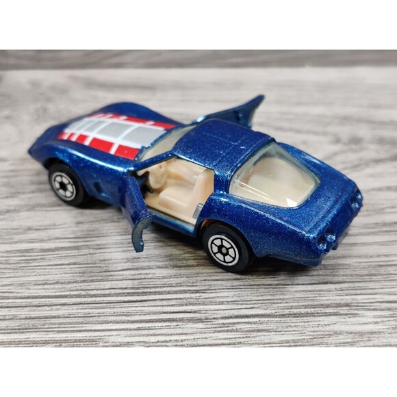 VINTAGE 1970s YATMING #1080 BLUE CHEVY CORVETTE STINGRAY DIECAST 1:64 HONG KONG - Picture 3 of 10